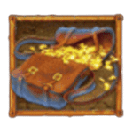 สัญลักษณ์พิเศษ กระเป๋าใส่ทอง เกม KING OF THE WEST ค่าย BLUEPRINT GAMING