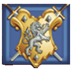 สัญลักษณ์พิเศษ ตราสิงห์ เกม KINGDOM OF FORTUNE ค่าย BLUEPRINT GAMING