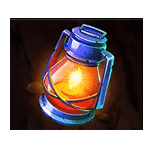 สัญลักษณ์พิเศษ ตะเกียง เกม ROLLING IN GOLD ค่าย BLUEPRINT GAMING