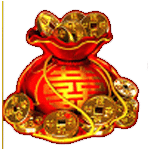 สัญลักษณ์พิเศษ ถุงเงิน เกม SUPER LUCKY FROG ค่าย BLUEPRINT GAMING