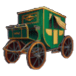 สัญลักษณ์พิเศษ รถม้า เกม KING OF THE WEST ค่าย BLUEPRINT GAMING