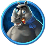 สัญลักษณ์พิเศษ แรด เกม KING KONG CASHPOTS ค่าย BLUEPRINT GAMING