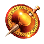 สัญลักษณ์พิเศษ โล่ เกม ROME RISE OF AN EMPIRE ค่าย BLUEPRINT GAMING