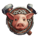 สัญลักษณ์พิเศษ โล่หมู เกม KINGDOM OF FORTUNE ค่าย BLUEPRINT GAMING