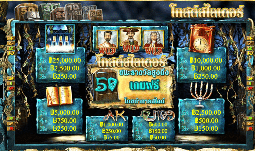 สัญลักษณ์ เกม GHOST SLIDER ค่าย BLUEPRINT GAMING