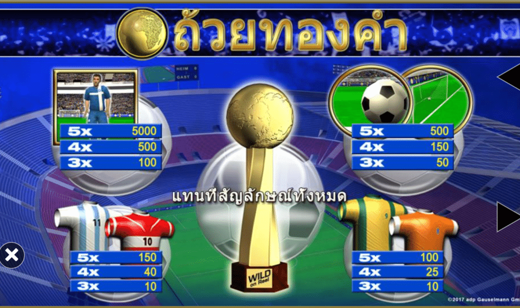 สัญลักษณ์ เกม GOLD CUP ค่าย BLUEPRINT GAMING