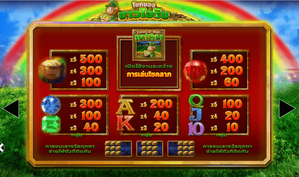 สัญลักษณ์ เกม LUCK O THE IRISH FORTUNE SPINS ค่าย BLUEPRINT GAMING