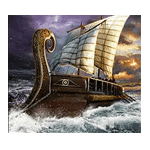 สัญลักษณ์พิเศษ เรือ เกม FORTUNES OF SPARTA ค่าย BLUEPRINT GAMING