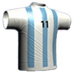 สัญลักษณ์พิเศษ เสื้อบอลสีขาวฟ้า เกม GOLD CUP ค่าย BLUEPRINT GAMING