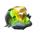 อัญมณีสีเขียวเหลือง เกม CRYSTAL FALLS ค่าย YGGDRASIL SLOT