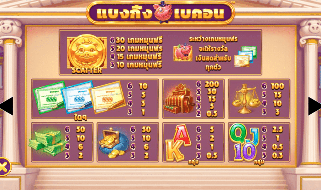 สัญลักษณ์ เกม BANKIN BACON ค่าย BLUEPRINT GAMING