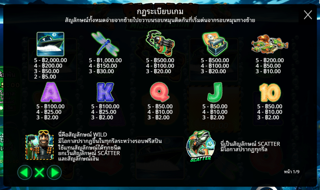 สัญลักษณ์ เกม BIG BASS MISSION FISHIN SLOT