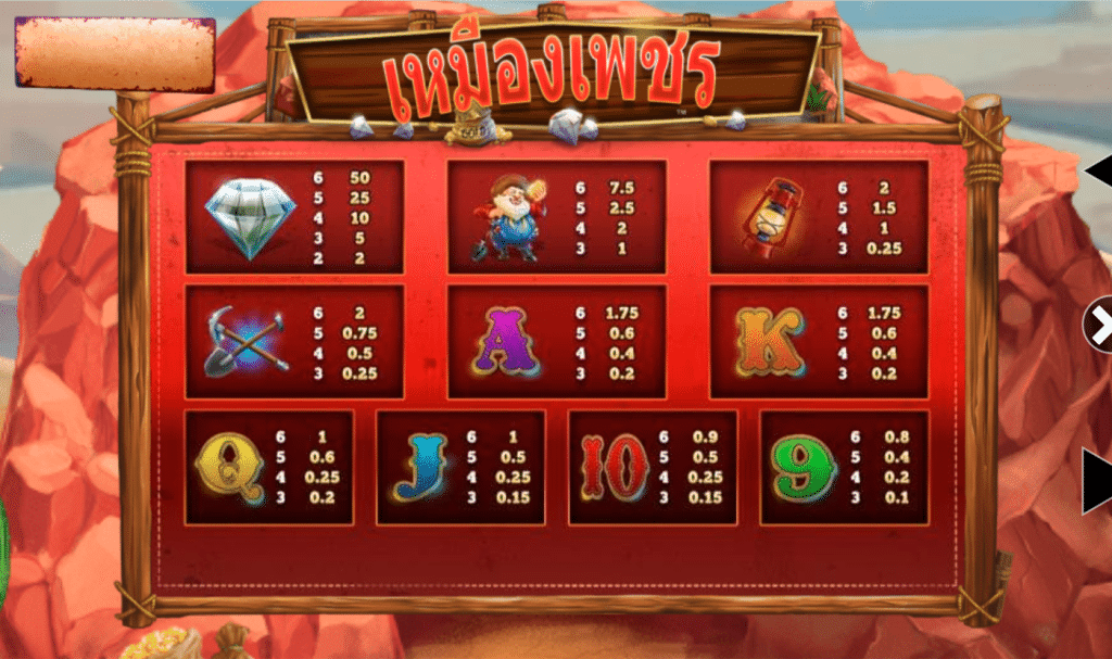 สัญลักษณ์ เกม DIAMOND MINE ค่าย BLUEPRINT GAMING