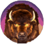 สัญลักษณ์พิเศษ ควายไบซัน เกม BUFFALO RISING MEGAWAYS ค่าย BLUEPRINT GAMING