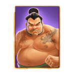 สัญลักษณ์พิเศษ นักมวยปล้ำพื้นหลังสีม่วง เกม SUMO SUPREME MEGAWAYS ค่าย PRAGMATIC PLAY