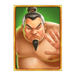 สัญลักษณ์พิเศษ นักมวยปล้ำพื้นหลังสีเขียว เกม SUMO SUPREME MEGAWAYS ค่าย PRAGMATIC PLAY