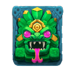 สัญลักษณ์พิเศษ รูปปั้นหน้ากากสีเขียว เกม FORTUNE HIT N ROLL ค่าย PRAGMATIC PLAY