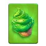 คัพเค้กสีเขียว เกม JELLYCIOUS DOUBLEMAX ค่าย YGGDRASIL SLOT