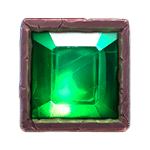 สัญลักษณ์พิเศษ อัญมณีสี่เหลี่ยมสีเขียว เกม GEM ELEVATOR ค่าย PRAGMATIC PLAY