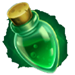 สัญลักษณ์พิเศษ ขวดยาพิษสีเขียว เกม POTION WIZARD ค่าย JILI SLOT