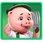 สัญลักษณ์พิเศษ ลูกหมูพื้นหลังสีเขียว เกม THE PIG HOUSE ค่าย JILI SLOT