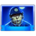 สัญลักษณ์พิเศษ นักคริกเก็ตบอลสีน้ำเงิน เกม CRICKET KING 18 ค่าย JILI SLOT