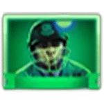 สัญลักษณ์พิเศษ นักเบสบอลสีเขียว เกม CRICKET SAH 75 ค่าย JILI SLOT