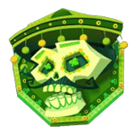 หัวกะโหกสีเเขียว เกม PUMPKIN SMASH ค่าย YGGRASIL SLOT