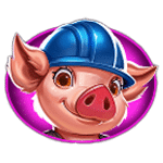 สัญลักษณ์พิเศษ ลูกหมูใส่หมวก เกม BRICK HOUSE BONANZA ค่าย PRAGMATIC PLAY