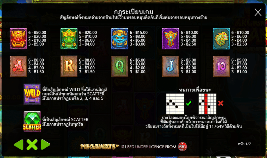 สัญลักษณ์เกม ANCIENT ISLAND MEGAWAYS ค่าย PRAGMATIC PLAY