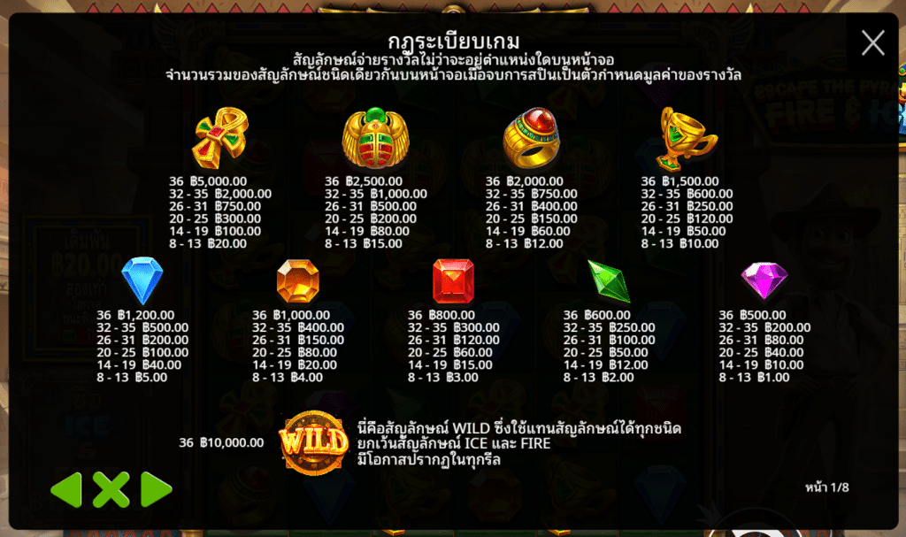 สัญลักษณ์เกม ESCAPE THE PYRAMID ค่าย PRAGMATIC PLAY