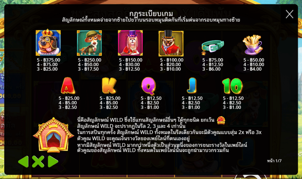 สัญลักษณ์เกม THE DOG HOUSE ROYAL HUNT ค่าย PRAGMATIC PLAY
