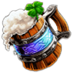 สัญลักษณ์พิเศษ แก้วเบียร์ เกม 7 CLOVERS OF FORTUNE ค่าย PRAGMATIC PLAY