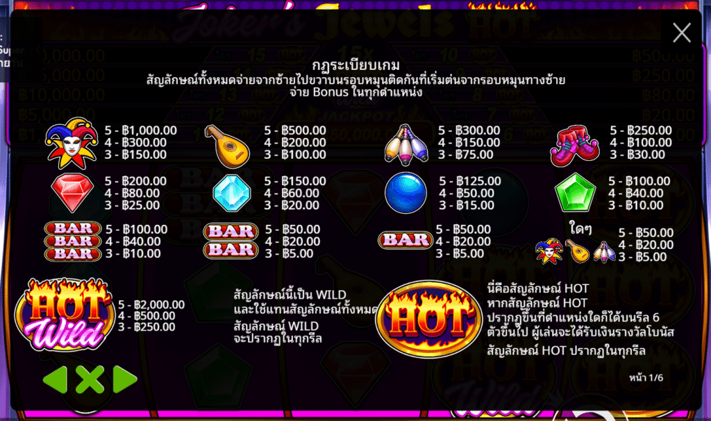 สัญลักษณ์เกม JOKERS JEWEL HOT ค่าย PRAGMATIC PLAY