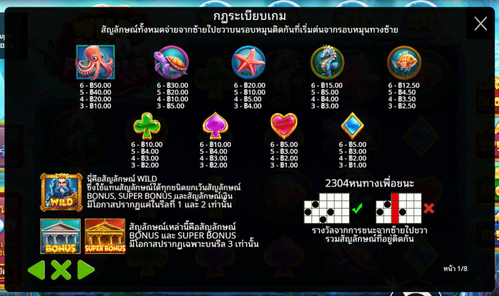 สัญลักษณ์เกม WILD WILD PEARLS ค่าย PRAGMATIC PLAY