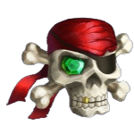หัวกะโหลก เกม BLACKBEARD BATTLE OF THE SEAS ค่าย YGGDRASIL SLOT