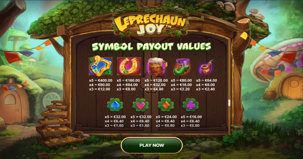 ตารางการเดิมพัน เกม LEPRECHAUN JOY ค่าย NETENT SLOT