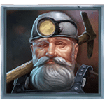 สัญลักษณ์พิเศษ คนแคระเคราสีเงิน เกม GOLD MINE MISTRESS ค่าย RED TIGER
