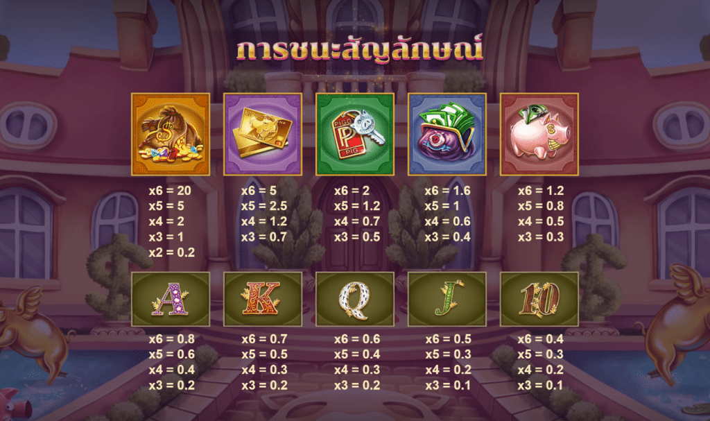 สัญลักษณ์เกม PIGGY 2 RICHES MEGAWAYS ค่าย RED TIGER