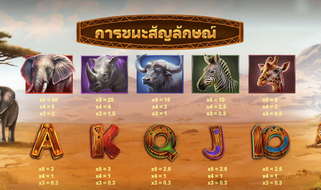 สัญลักษณ์เกม SAVANNAH PRIDE ค่าย RED TIGER