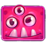 สัญลักษณ์พิเศษ เอเลี่ยนสีชมพู เกม BLOBSTERS CLUSTERBUSTER ค่าย RED TIGER
