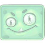 สัญลักษณ์พิเศษ เอเลี่ยนสีเขียว เกม BLOBSTERS CLUSTERBUSTER ค่าย RED TIGER