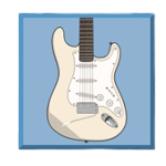 กีตาร์ไฟฟ้าสีฟ้า เกม JIMI HEMDRIX ค่าย NETENT SLOT