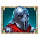สัญลักษณ์พิเศษ นักรบชุดโล่พื้นหลังสีฟ้า เกม EYE OF SPARTACUS ค่าย PRAGMATIC PLAY