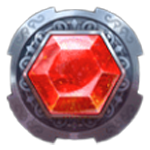 สัญลักษณ์พิเศษ อัญมณีสีแดง เกม GEM FIRE FORTUNE ค่าย PRAGMATIC PLAY
