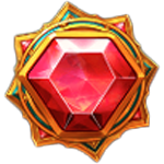 สัญลักษณ์พิเศษ อัญมณีสีแดง เกม RESURRECTING RICHES ค่าย PRAGMATIC PLAY