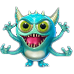 สัญลักษณ์พิเศษ เอเลี่ยนสีเขียว เกม ALIEN INVADERS ค่าย PRAGMATIC PLAY