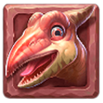 สัญลักษณ์พิเศษ ไดโนเสาร์สีแดง เกม ALIEN INVADERS ค่าย PRAGMATIC PLAY