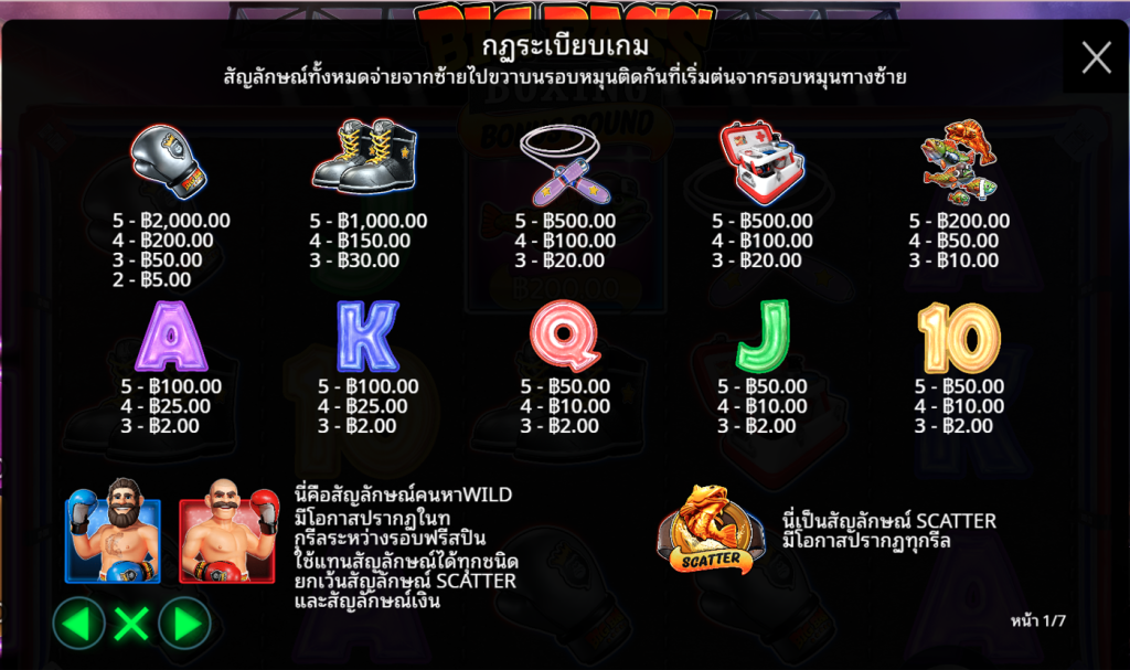 สัญลักษณ์เกม BIG BASS BOXING BONUS ROUND ค่าย PRAGMATIC PLAY