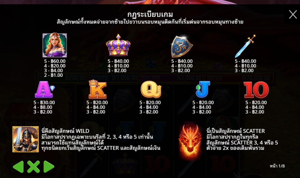 สัญลักษณ์เกม SLEEPING DRAGON ค่าย PRAGMATIC PLAY
